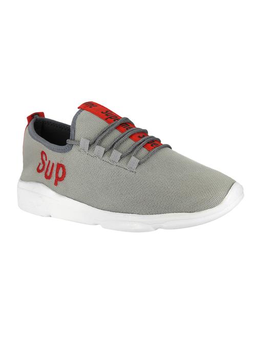 hip street grey mesh lace up sport shoes - 16515544 - Standard Image - 1