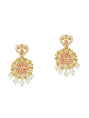 pink metal necklaces and earring - 16515834 - Standard Image - 3