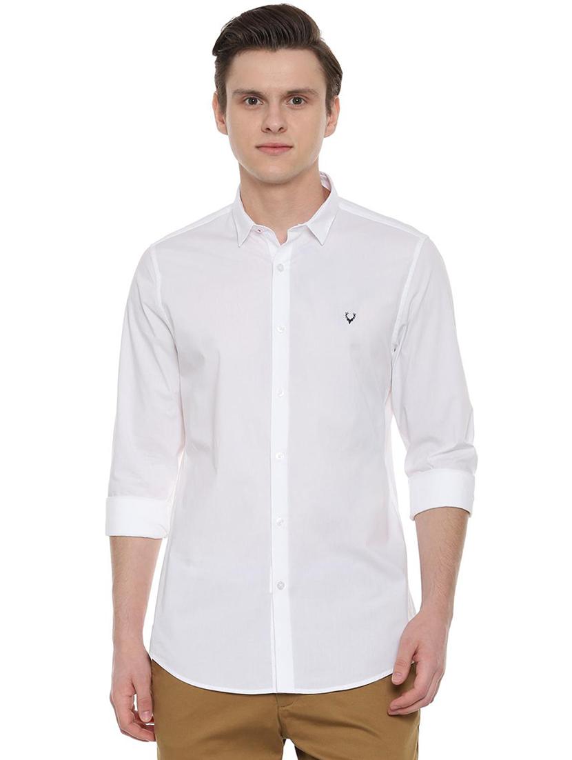 white solid casual shirt - 16516004 - Zoom Image - 1