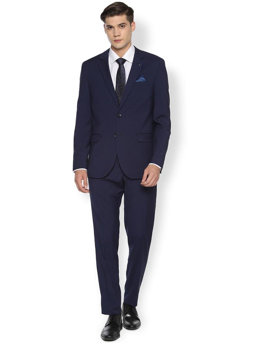 blue single breasted checkered suit - 16516111 - Zoom Image - 1