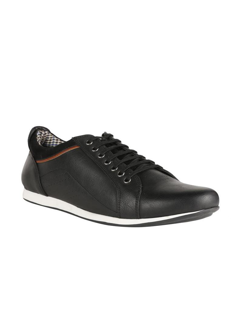 peter england black leather lace up shoes - 16516188 - Zoom Image - 1