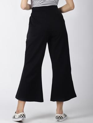 flared flat front trousers - 16516734 - Standard Image - 3