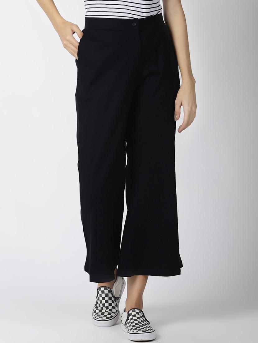 flared flat front trousers - 16516734 - Zoom Image - 1