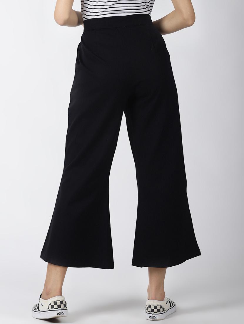 flared flat front trousers - 16516734 - Zoom Image - 3