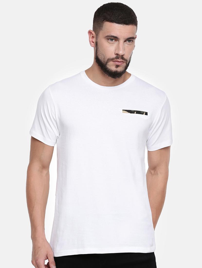 white solid pocket t-shirt - 16516982 - Zoom Image - 1