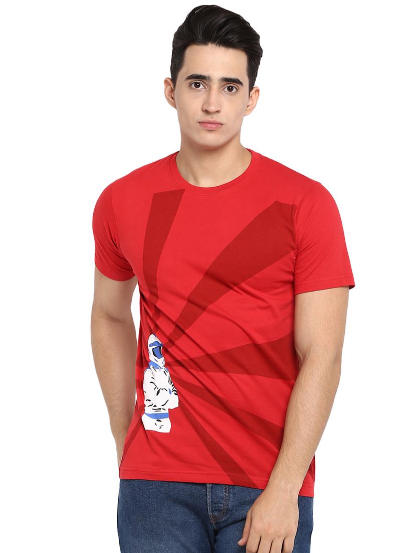 red printed t-shirt - 16517955 - Zoom Image - 1