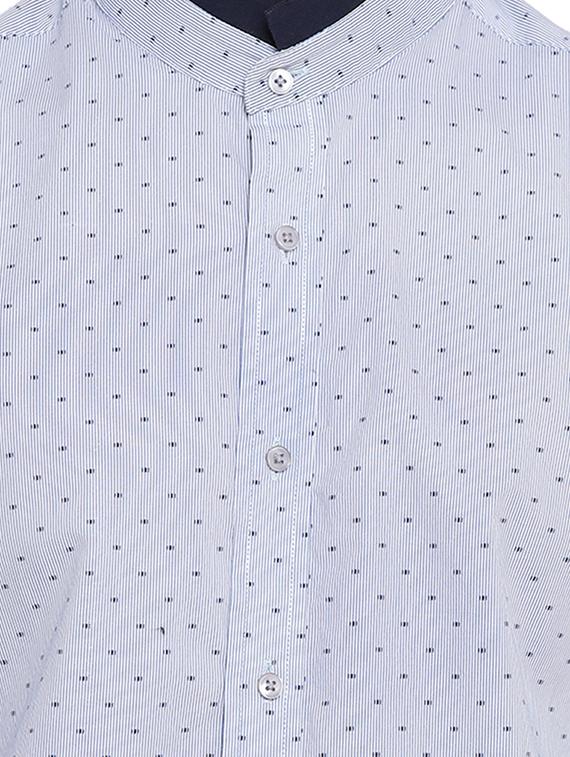 light blue printed casual shirt - 16518020 - Zoom Image - 5