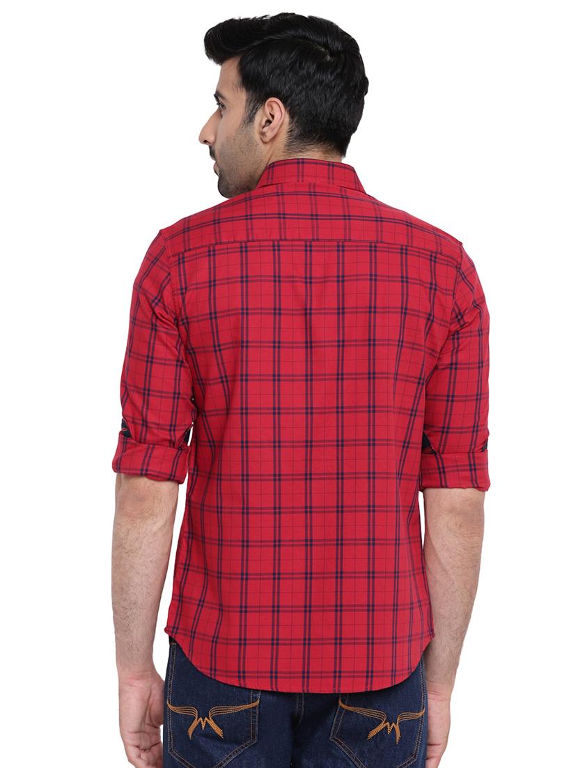 red checkered casual shirt - 16518025 - Zoom Image - 3