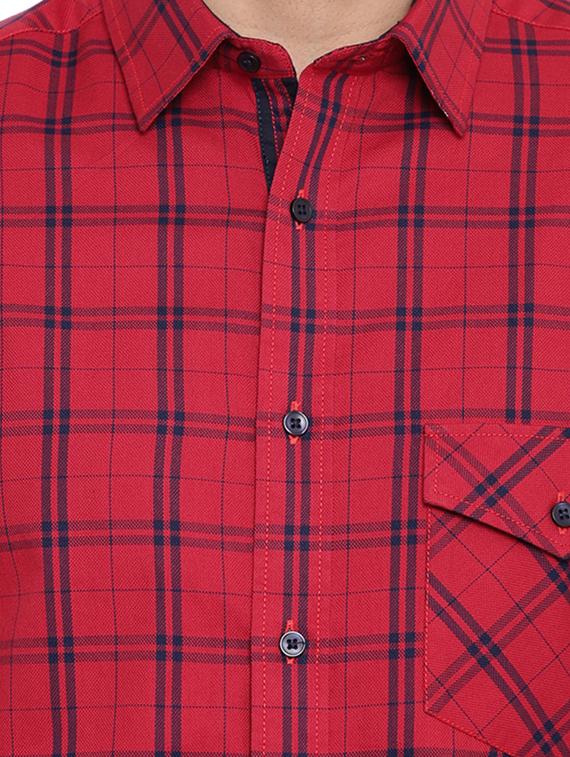 red checkered casual shirt - 16518025 - Zoom Image - 5