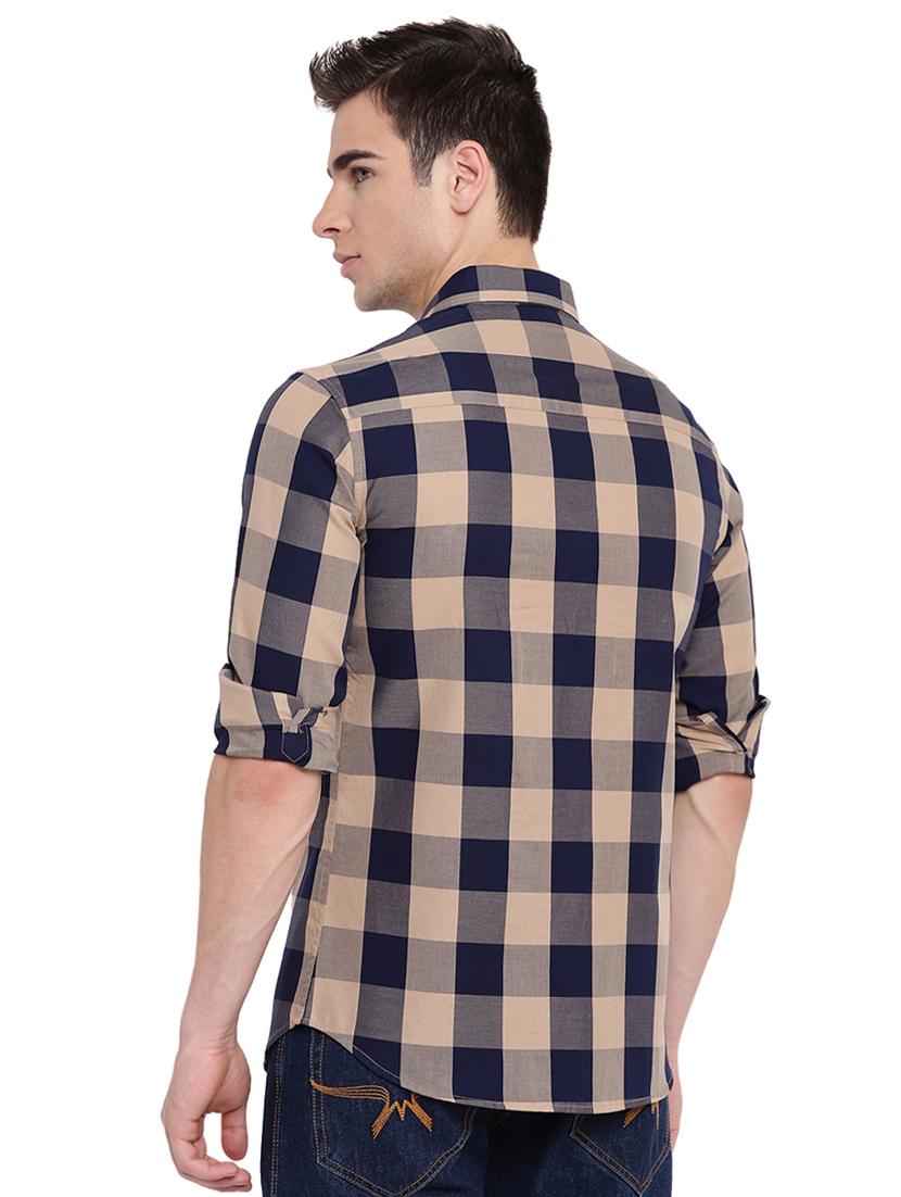 beige checkered casual shirt - 16518026 - Zoom Image - 3
