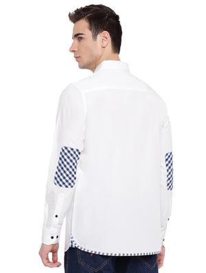white solid casual shirt - 16518033 - Standard Image - 3