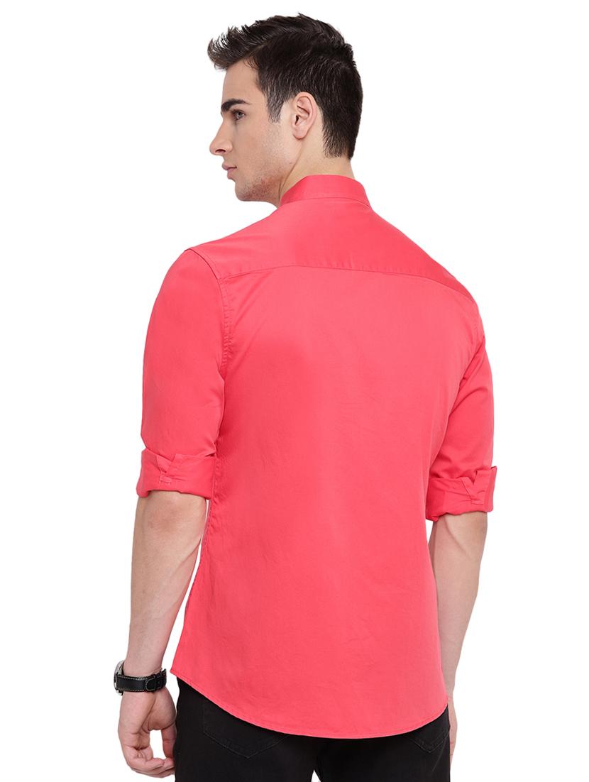 pink solid casual shirt - 16518035 - Zoom Image - 3