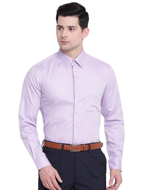 purple printed formal shirt - 16518045 - Standard Image - 1