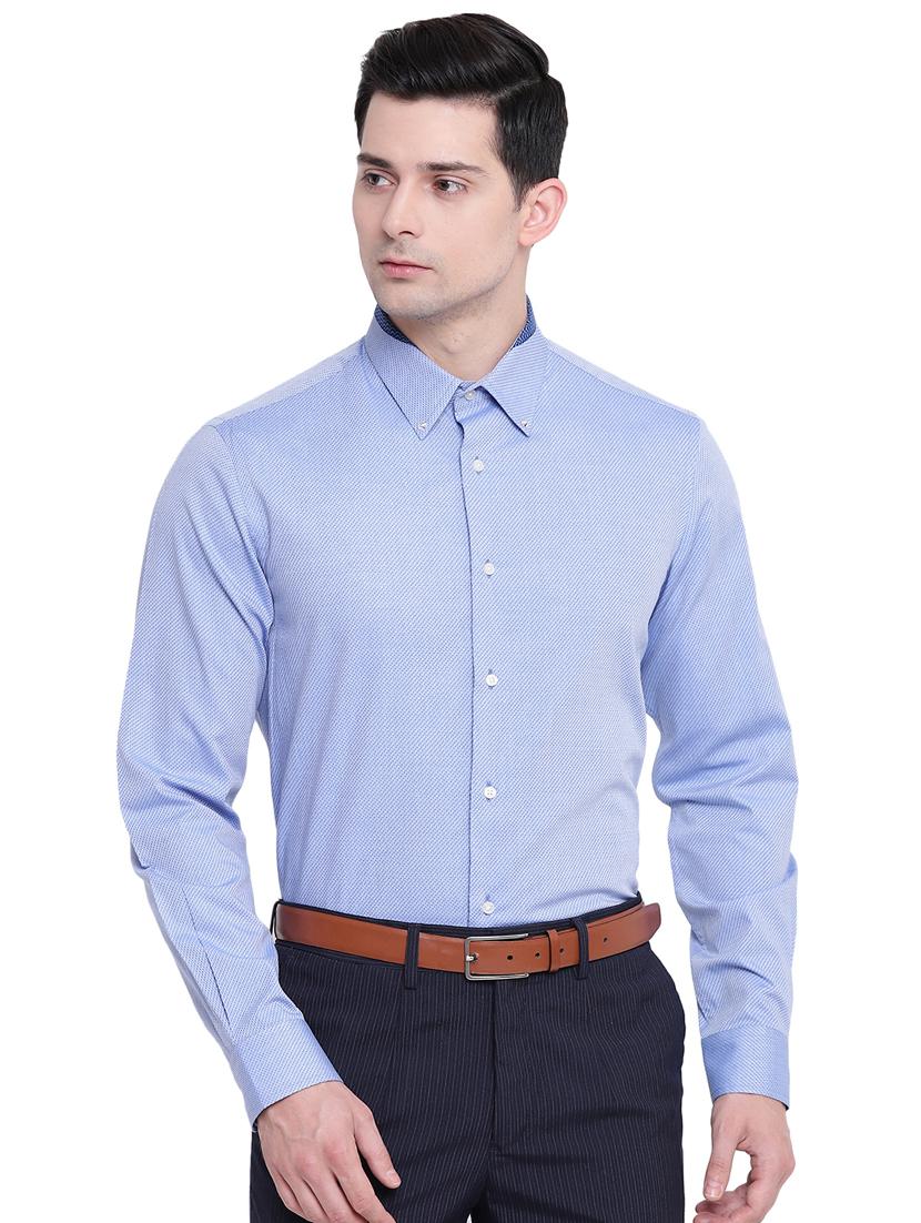 blue printed formal shirt - 16518046 - Zoom Image - 1