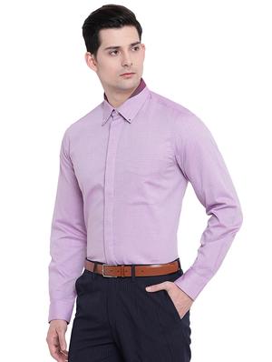 purple printed formal shirt - 16518049 - Standard Image - 2