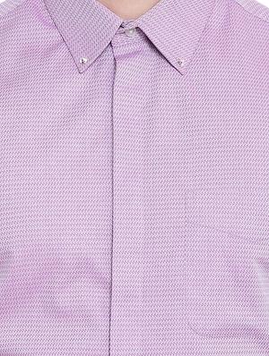 purple printed formal shirt - 16518049 - Standard Image - 5