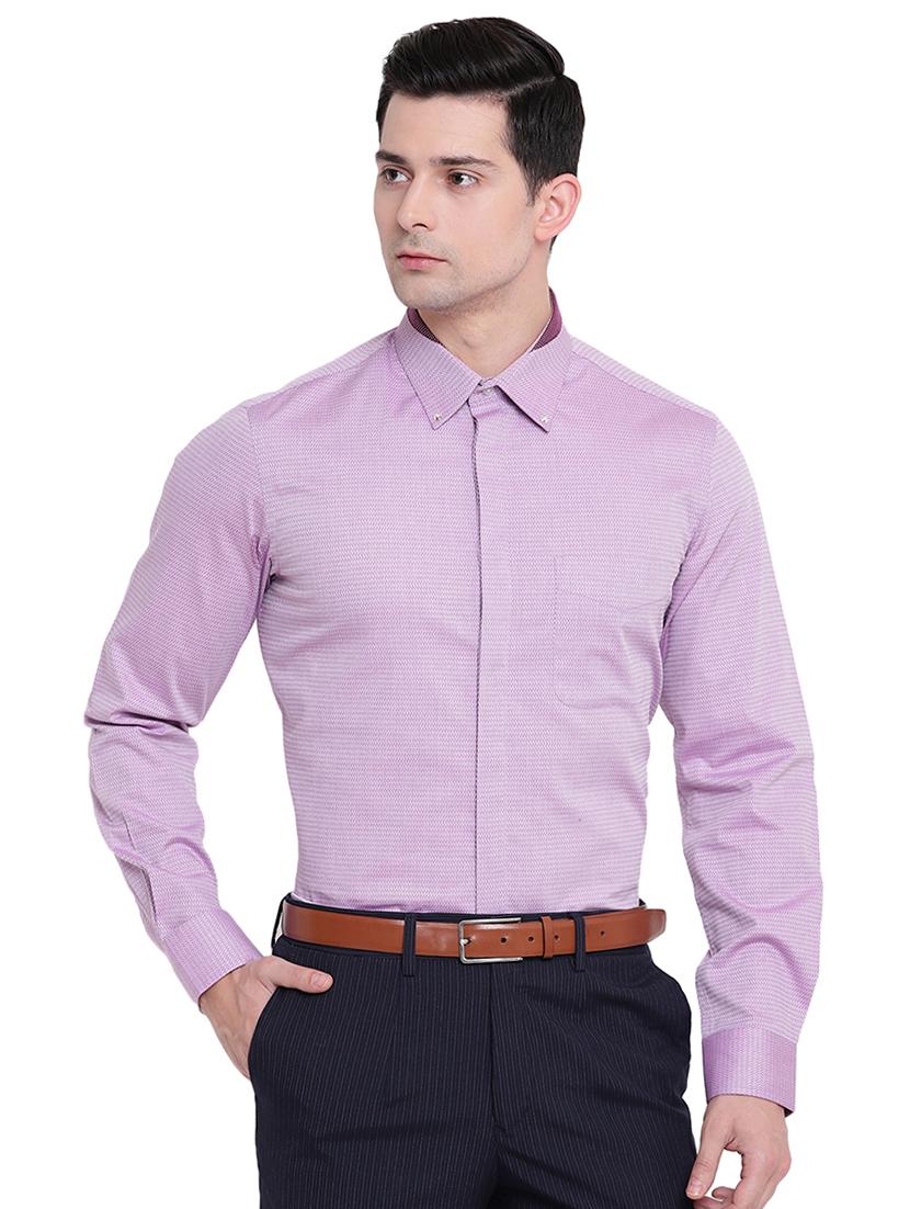 purple printed formal shirt - 16518049 - Zoom Image - 1