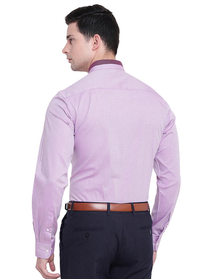 purple printed formal shirt - 16518049 - Zoom Image - 3