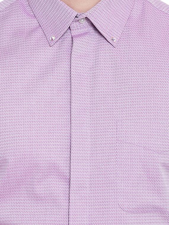 purple printed formal shirt - 16518049 - Zoom Image - 5