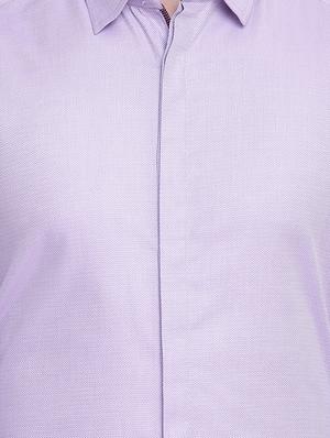 purple printed formal shirt - 16518050 - Standard Image - 5