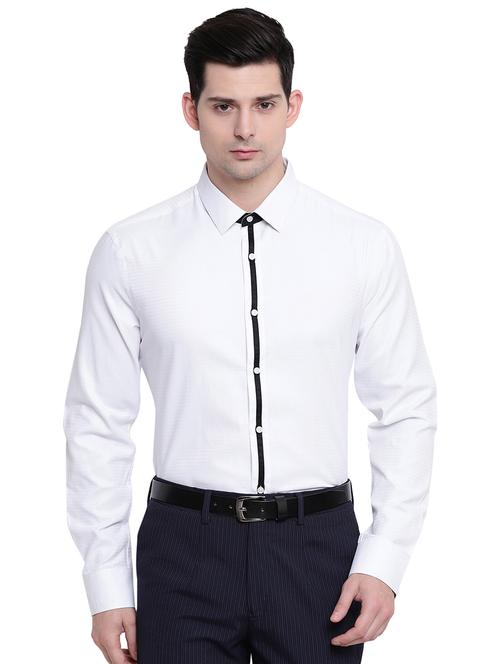 white solid formal shirt - 16518191 - Standard Image - 1