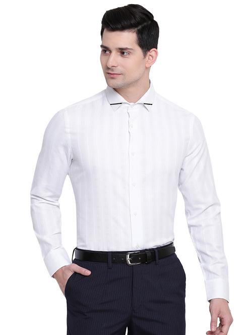 white checkered formal shirt - 16518193 - Standard Image - 1