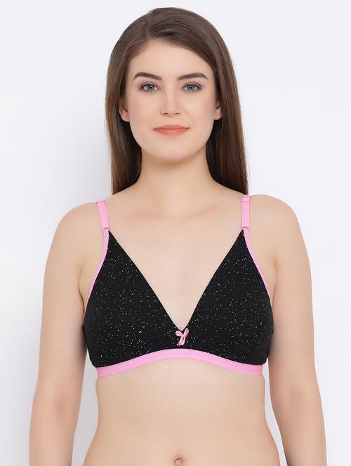 contrast strap bow patch bra - 16518243 - Very Small Image - 1