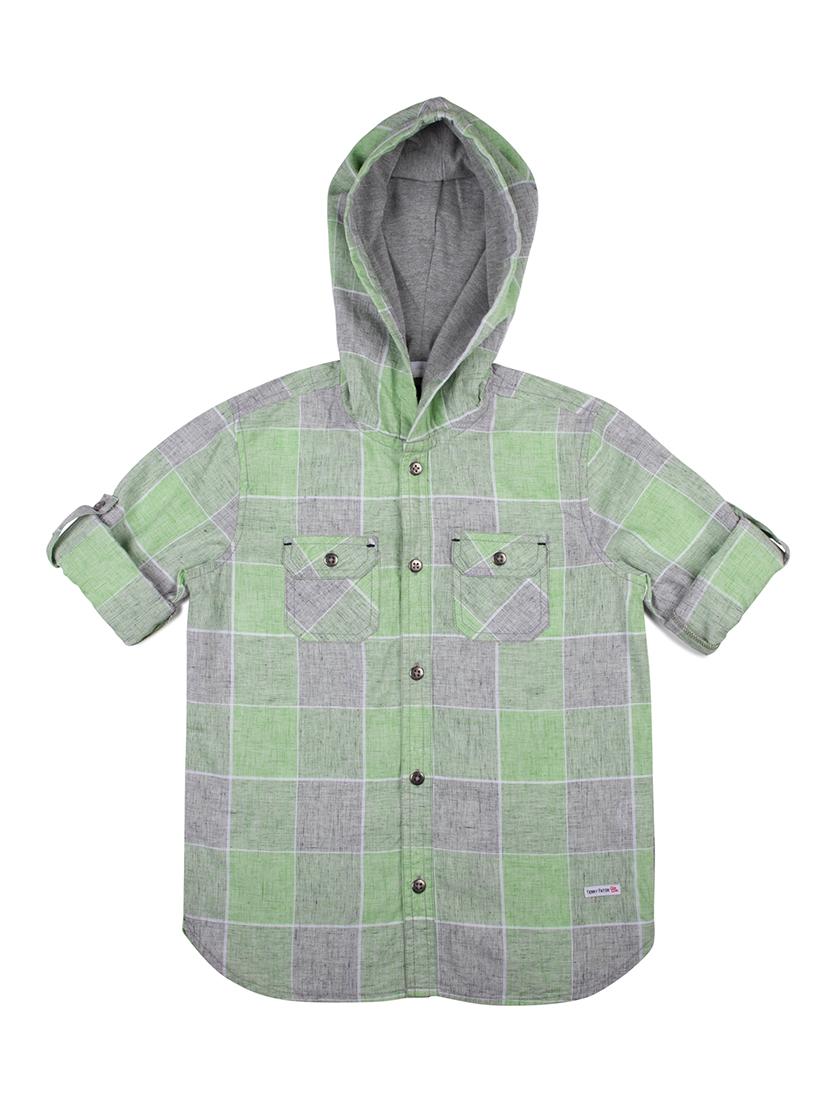 roll up sleeve hooded shirt - 16518399 - Zoom Image - 1
