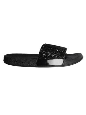 black slip on sandals - 16518626 - Standard Image - 3