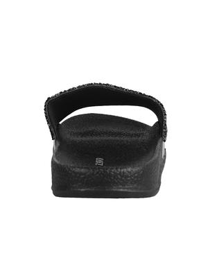 black slip on sandals - 16518626 - Standard Image - 4