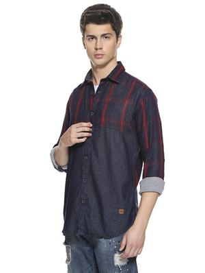 blue checkered casual shirt - 16519220 - Standard Image - 2