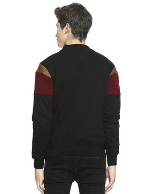 black color block bomber jacket - 16519241 - Standard Image - 3