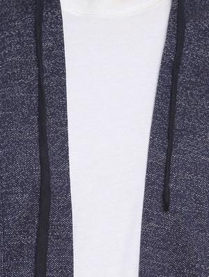 blue solid hooded shrug - 16519246 - Standard Image - 4