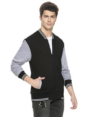 black color block bomber jacket - 16519264 - Standard Image - 2