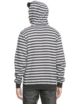 grey striped hooded sweatshirt - 16519270 - Standard Image - 3
