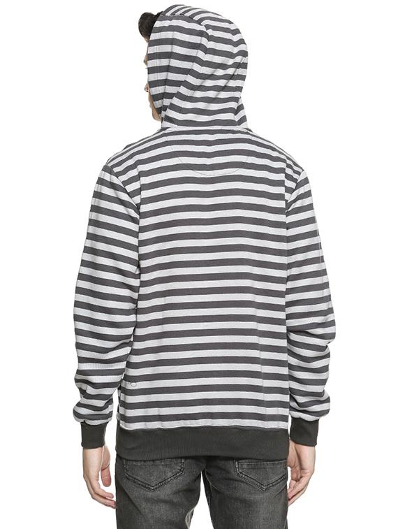 grey striped hooded sweatshirt - 16519270 - Zoom Image - 3