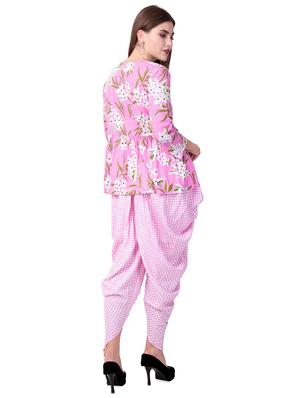 pink rayon flared kurti - 16519526 - Standard Image - 3
