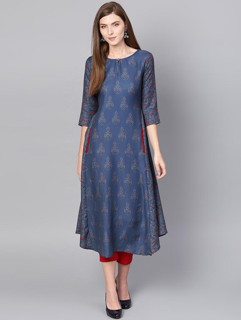 floral printed kurta pant set - 16519542 - Zoom Image - 1