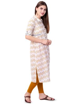 printed straight kurta - 16519567 - Standard Image - 2