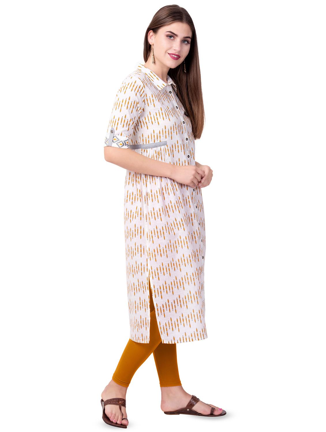 printed straight kurta - 16519567 - Zoom Image - 2