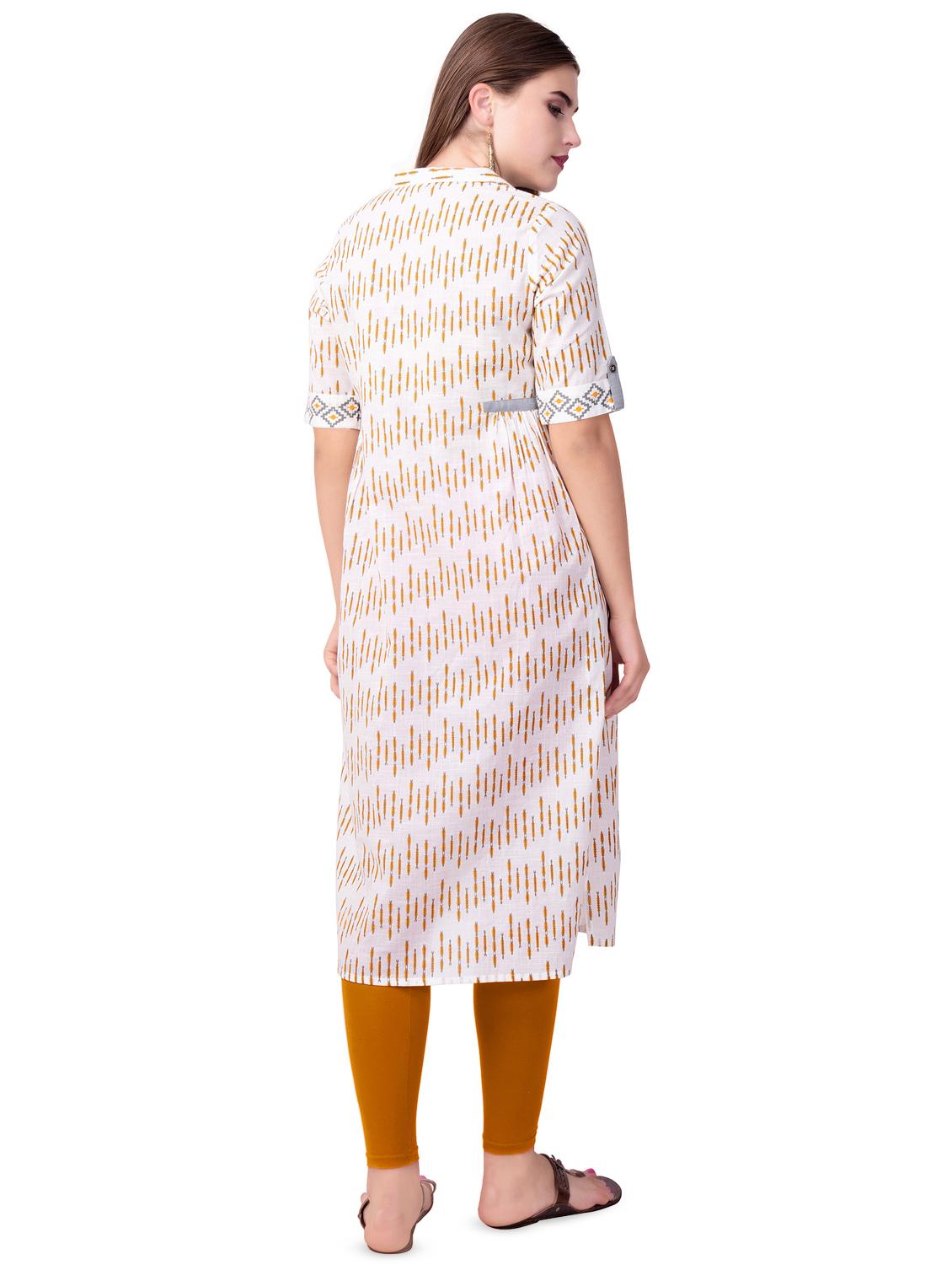 printed straight kurta - 16519567 - Zoom Image - 3