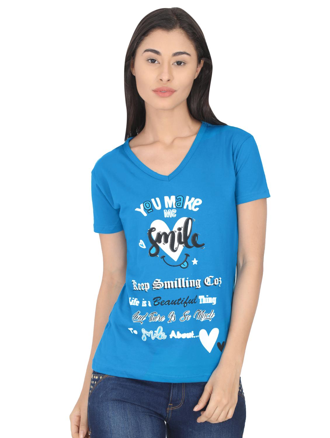 v neck graphic tee - 16519712 - Zoom Image - 1