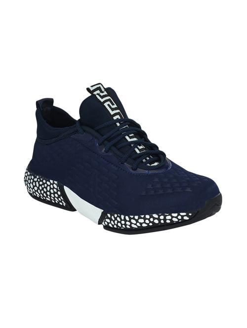 zebx blue fabric lace up sport shoes - 16519962 - Standard Image - 1