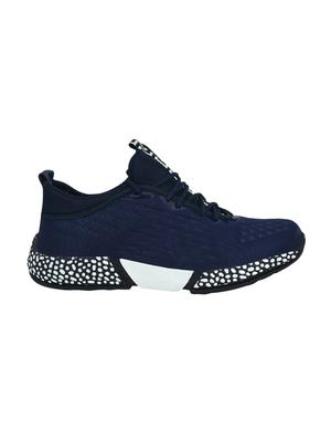 zebx blue fabric lace up sport shoes - 16519962 - Standard Image - 2