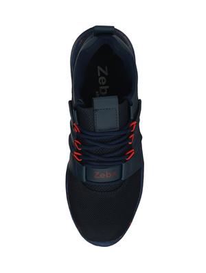 zebx black mesh lace up sport shoes - 16519964 - Standard Image - 3