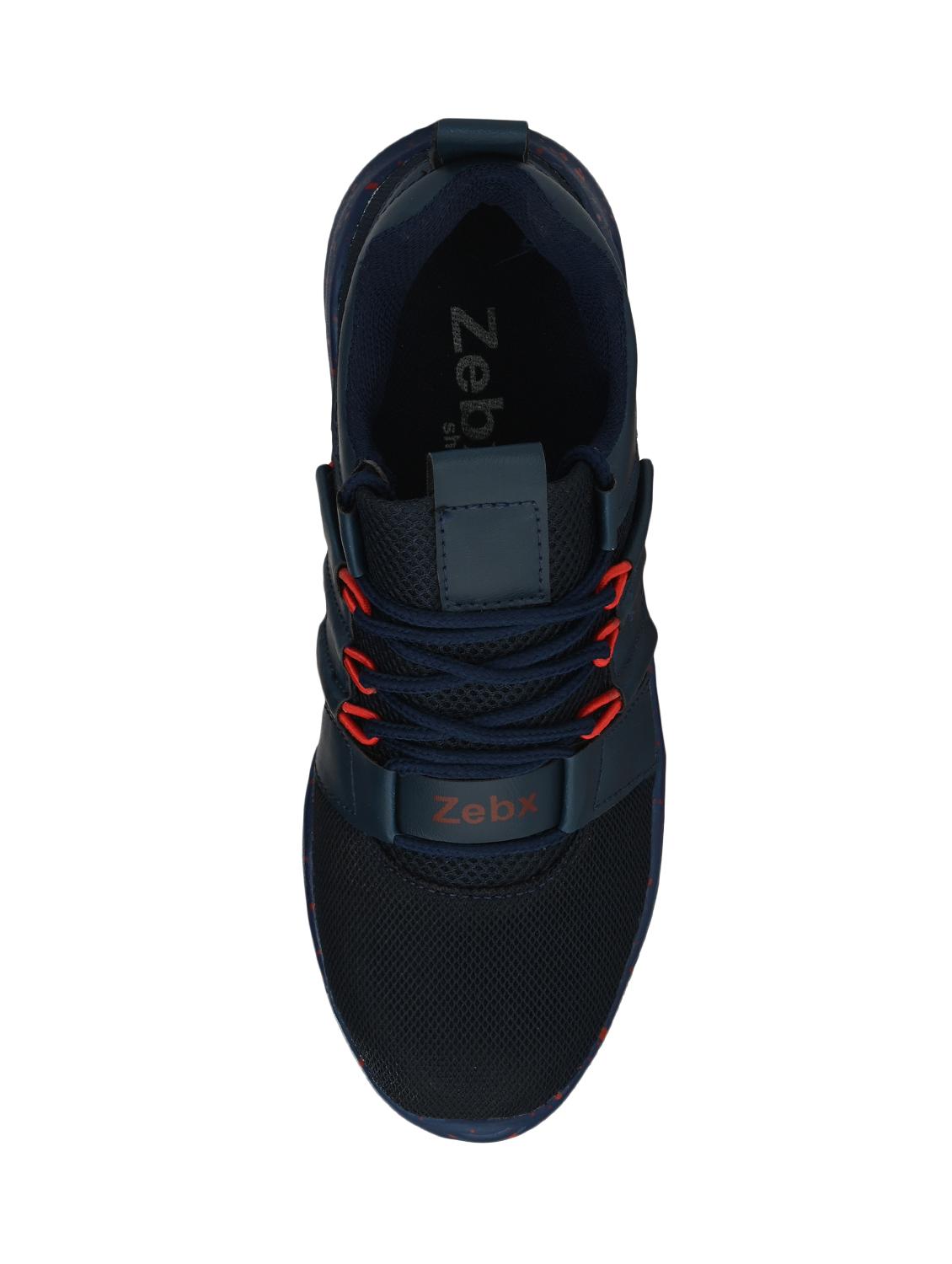 zebx black mesh lace up sport shoes - 16519964 - Zoom Image - 3