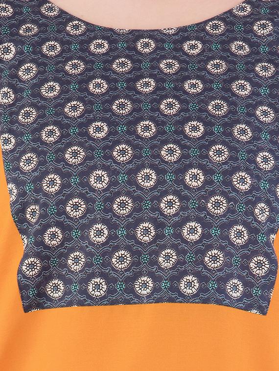 yoke design straight kurta - 16520090 - Zoom Image - 4
