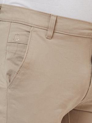 beige solid chinos - 16520095 - Standard Image - 5