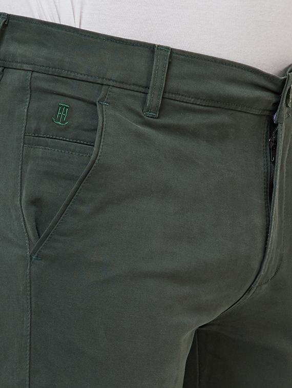 green solid chinos - 16520096 - Zoom Image - 5