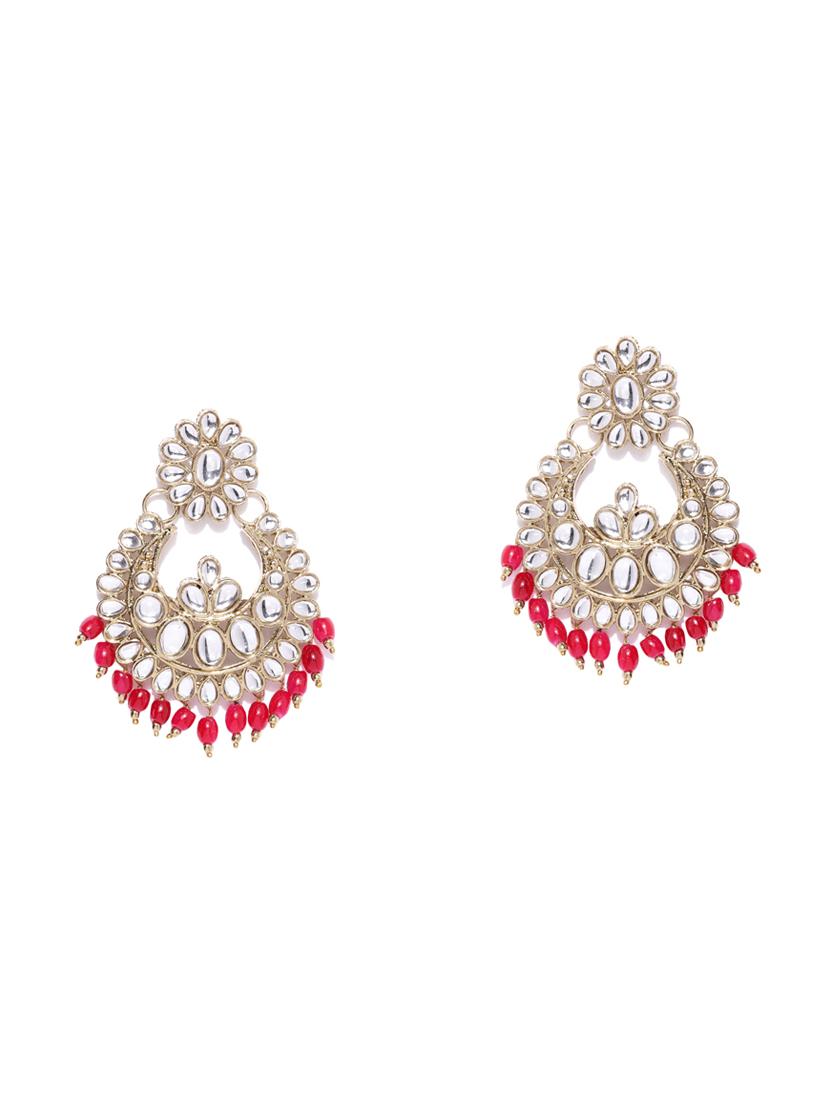 red brass chandellier earring - 16520193 - Zoom Image - 1